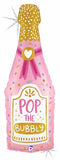 Pink Champagne Bottle Pop The Bubbly! Supershape 37" Foil Balloon