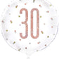 Rose Gold Glitz Age 30 Birthday Balloon