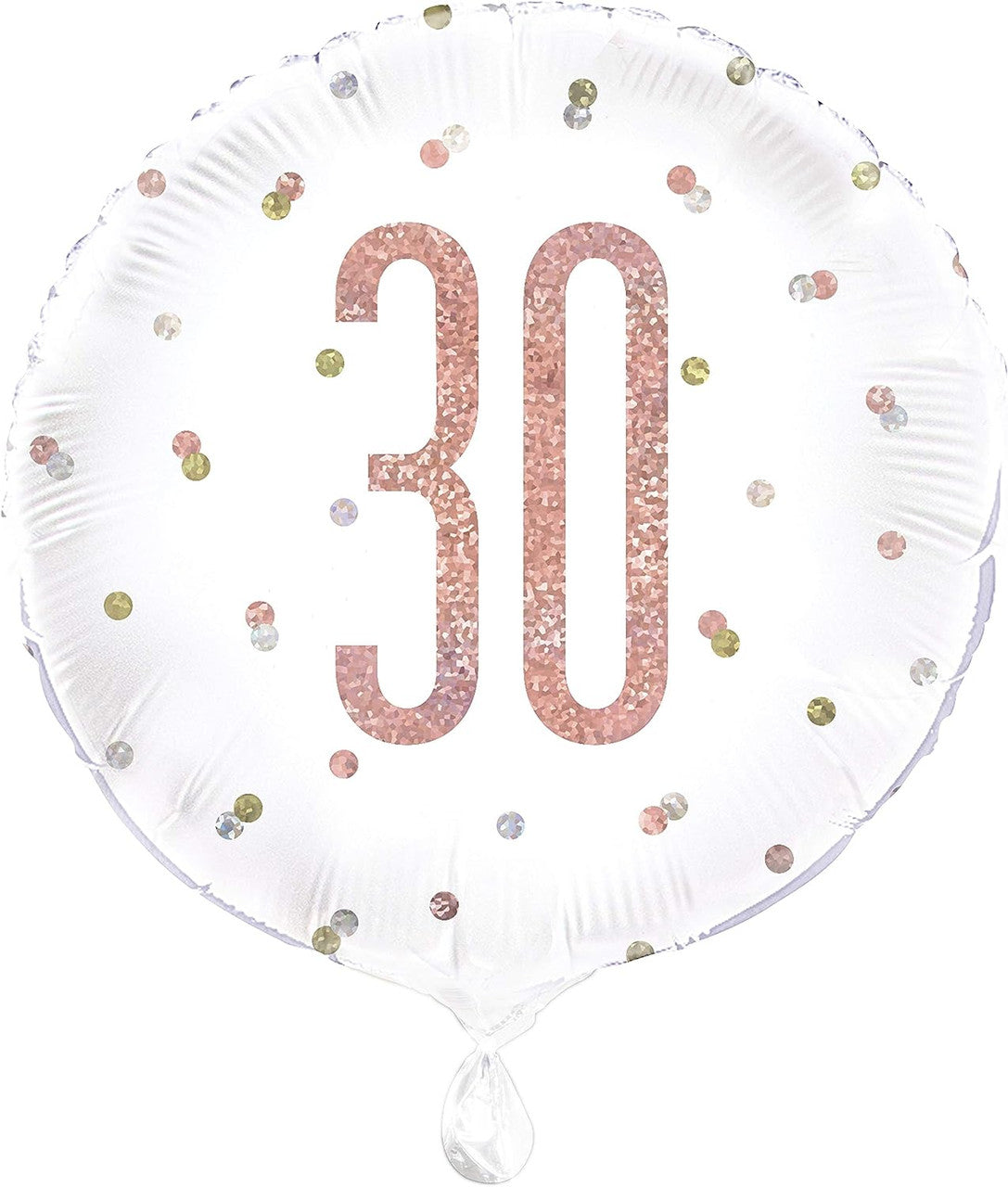 Rose Gold Glitz Age 30 Birthday Balloon