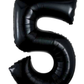 26" Black Number Foil Balloon