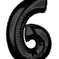 26" Black Number Foil Balloon