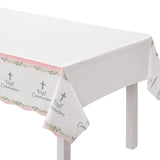 My First Communion Pink Table Cover - Pink 1/CT