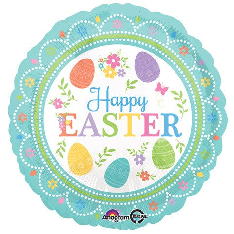 Lovely Happy Easter Round Foil Balloon