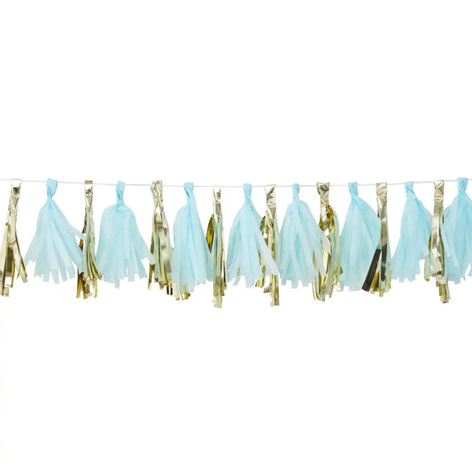 Ginger Ray Blue & Gold Tassel Garland Party Decor 1/PC