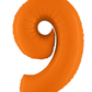 34" Neon Orange Number Foil Balloon