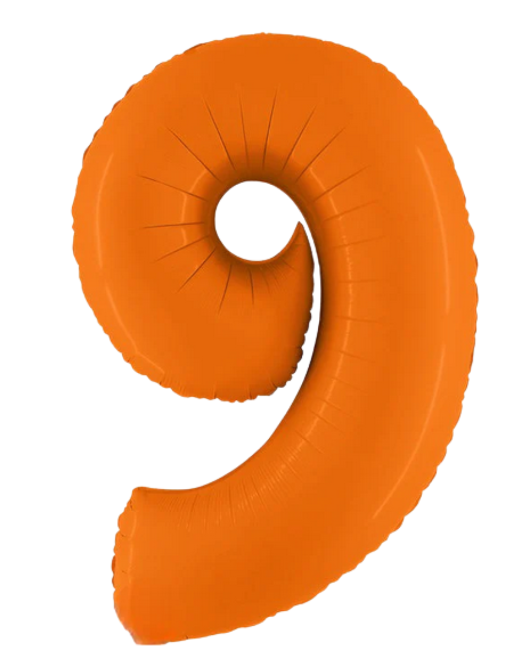 34" Neon Orange Number Foil Balloon