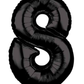 26" Black Number Foil Balloon