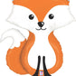 36" Cute Jumbo Fox Foil Balloon