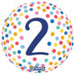 Prima Confetti "2" 18" Round Foil Balloon