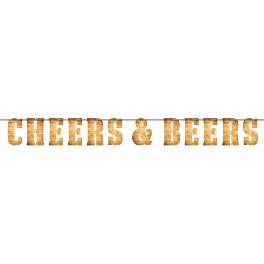 Cheers & Beers Letter Banner 6.6' x 6" 1/ct