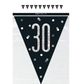 Number 30 black prismatic pennant banner