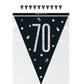 Number 70 black prismatic pennant banner