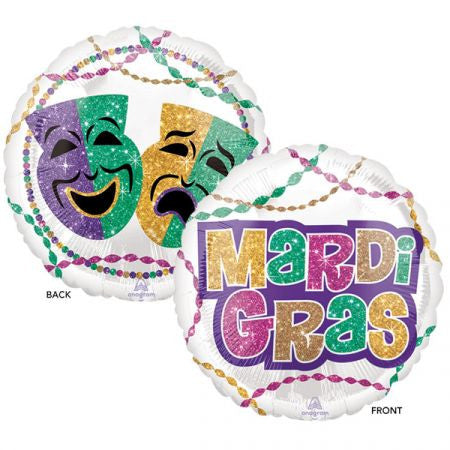 double-sided foil balloon mardi gras