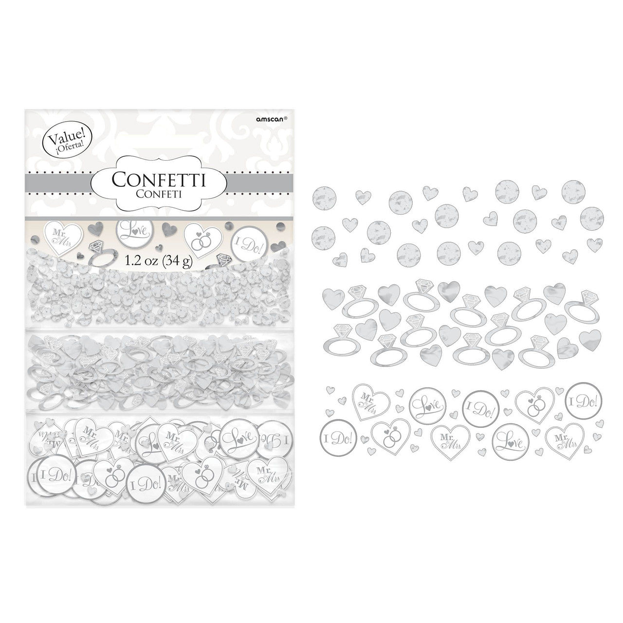 I Do & Rings Table Confetti