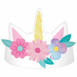 Enchanted Unicorn Paper Crown Birthday Party Hat 8 Pack