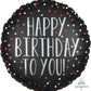 Happy Birthday to You Satin Dots 18" Foil Balloon