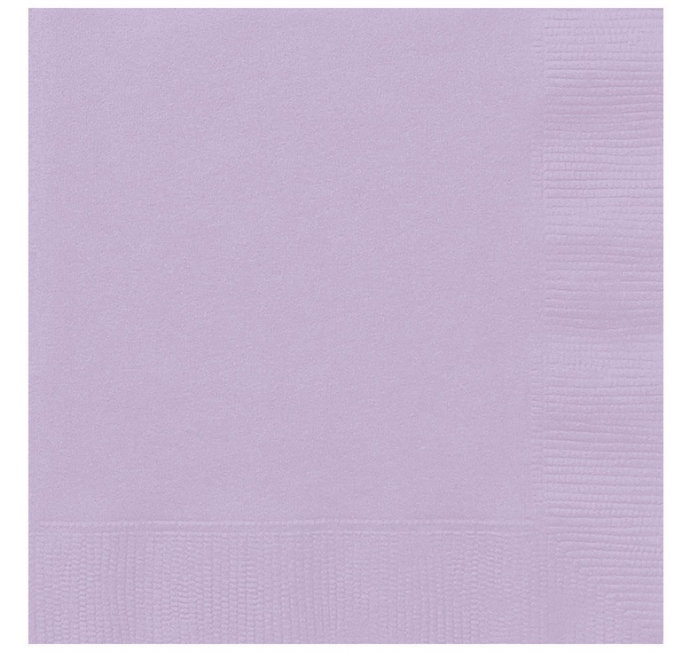 Lavender Solid Beverage Napkins 20/CT