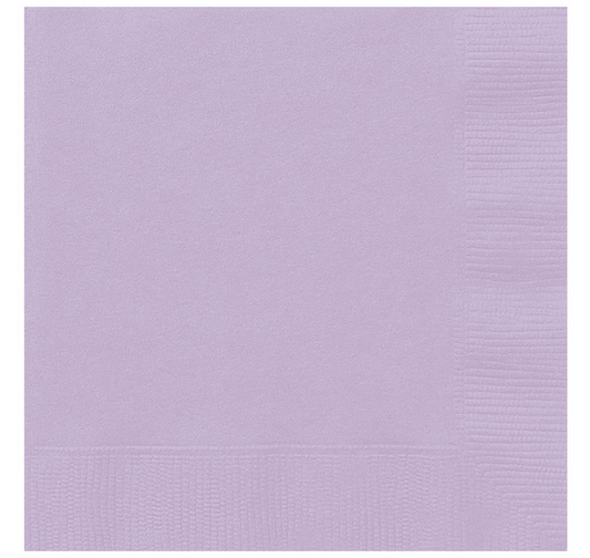 Lavender Solid Beverage Napkins 20/CT