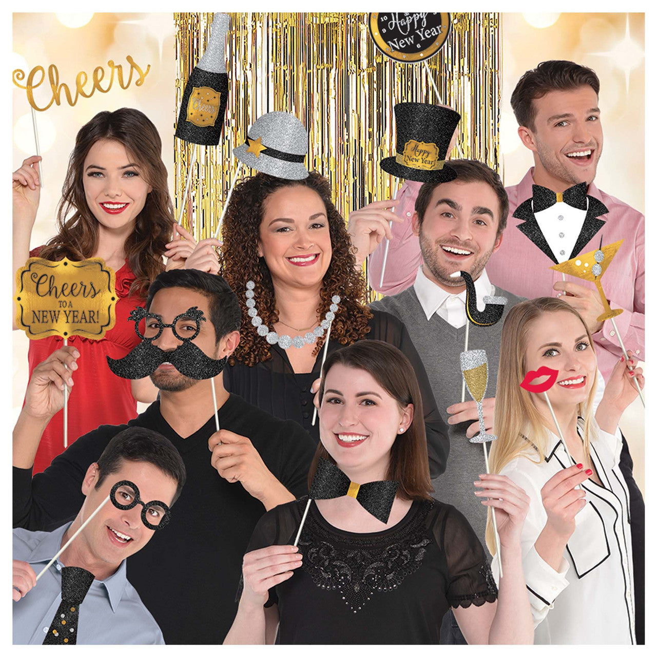 NYE Party Photo Props Kit
