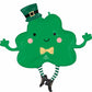 34" Supershape Lucky Charm Shamrock Happy St. Patrick's Day Foil Balloon