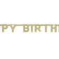 Happy Birthday Gold Deluxe Jointed Banner 4ft
