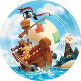 Pirate Treasure 9 Inch Paper Plates Boy Kids Birthday Tableware 8/CT