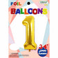 Gold Number 1 Supershape Foil Balloon 34"