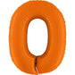 34" Neon Orange Number Foil Balloon