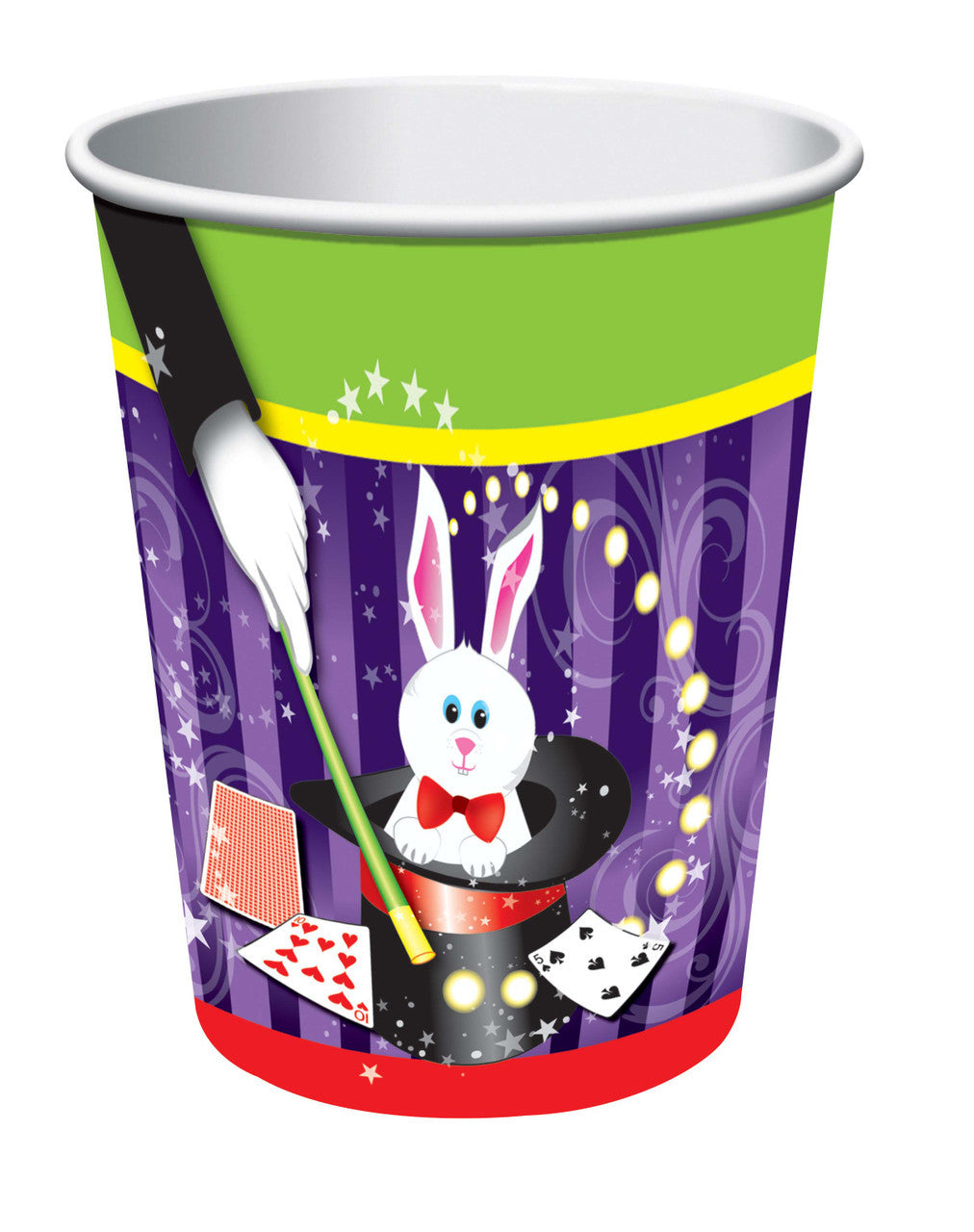 Magic Rabbit Show Beverage 9oz Paper Cups Birthday Party Decor Tableware 8pcs/pk