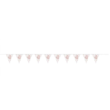 Number 40 Plastic Pennant Banner 9' Prismatic Rose gold