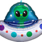 Flying Saucer With Alien Jumbo Foil Balloon