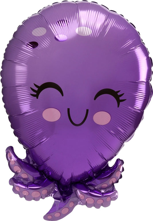 Adorable Purple Octopus Foil Balloon