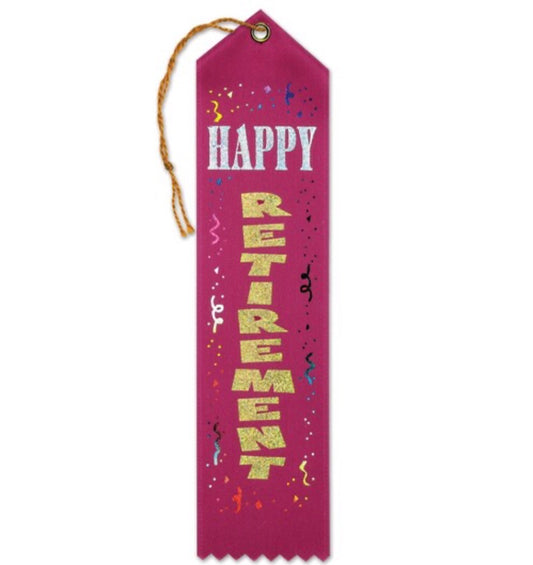 Happy Retirement Award Ribbon Party Supply 1 Piece