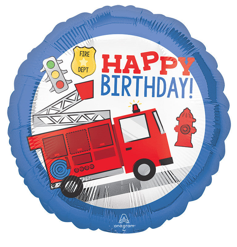 Happy Birthday First Responders Foil Balloon