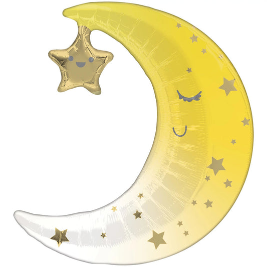 Mini Crescent Moon Foil Air-Fill Balloon