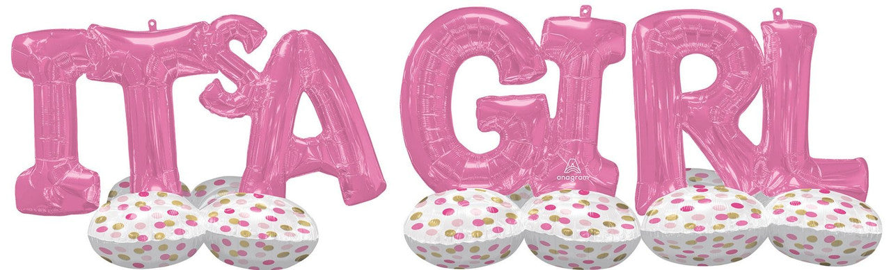 "It's A Girl" Indoor & Outdoor Use Balloon Decoration