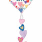 Airwalker Tail Happy Mothers Day Sprinkled Hearts Balloon