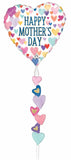 Airwalker Tail Happy Mothers Day Sprinkled Hearts Balloon