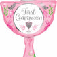 31" First Communion Blessings Pink Supershape Foil Balloon