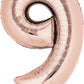 Trico 34" Rose Gold Number 9 Supershape Decorative Foil Balloon Party Decor