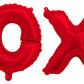 red XOXO script phrase foil balloon