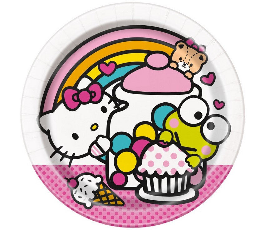 Hello Kitty & Friends Round 7" Dessert Plates 8/CT
