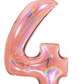 40" Number Rose Gold Glitter Holographic Balloon