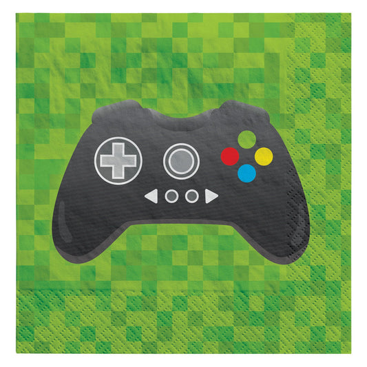 Level Up Game Controller Napkins 16 Pack