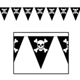 jolly roger skull crossbones party banner