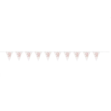 Number 50 Plastic Pennant Banner 9' Prismatic Rose gold