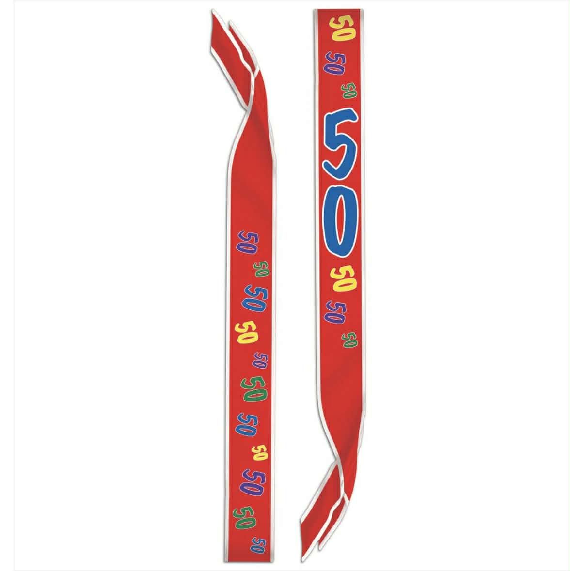"50" Birthday Satin Sash Party Supplies Decorations