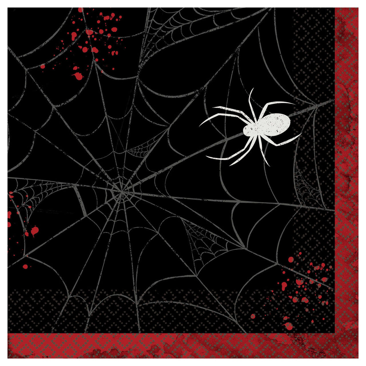 Dark Manor Spiderweb Luncheon Napkins