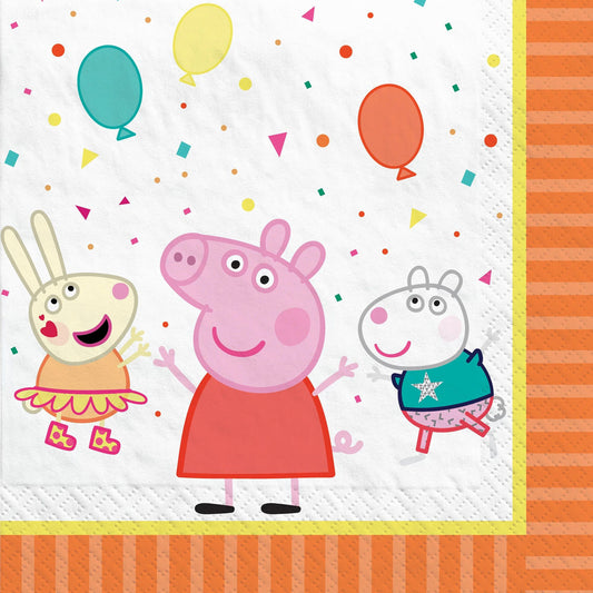 Peppa Pig Confetti Birthday Party Luncheon Napkins 16 Pack