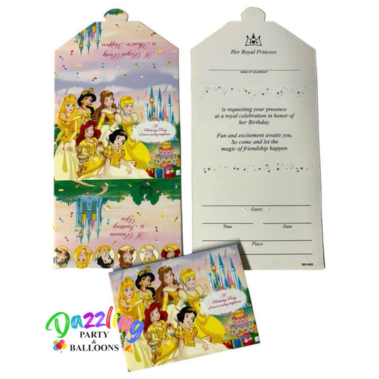 Disney Princess Birthday Invitations 6/CT